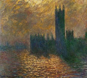 Claude Oscar Monet : Houses of Parliament, Stormy Sky